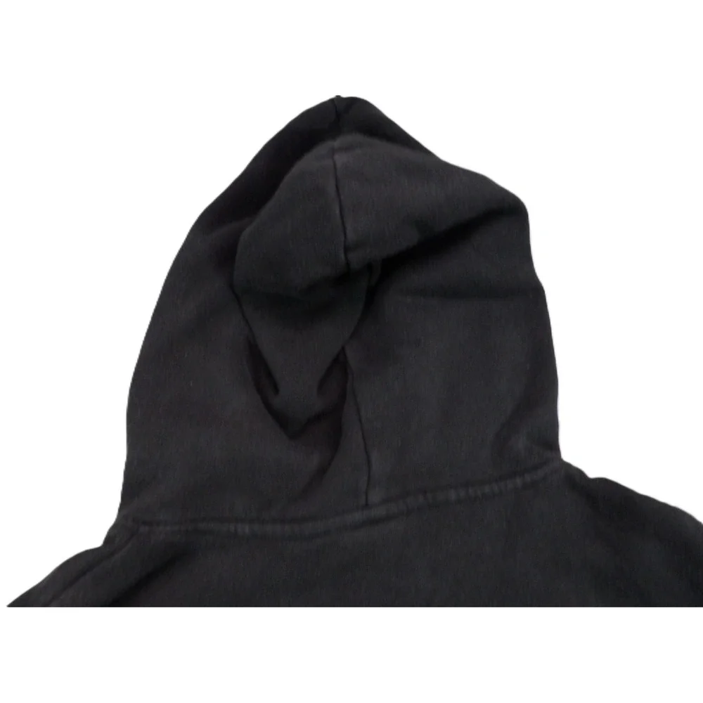 The North Face Circular Design Hoodie Men L Black Pullover Logo Cotton Blend F24